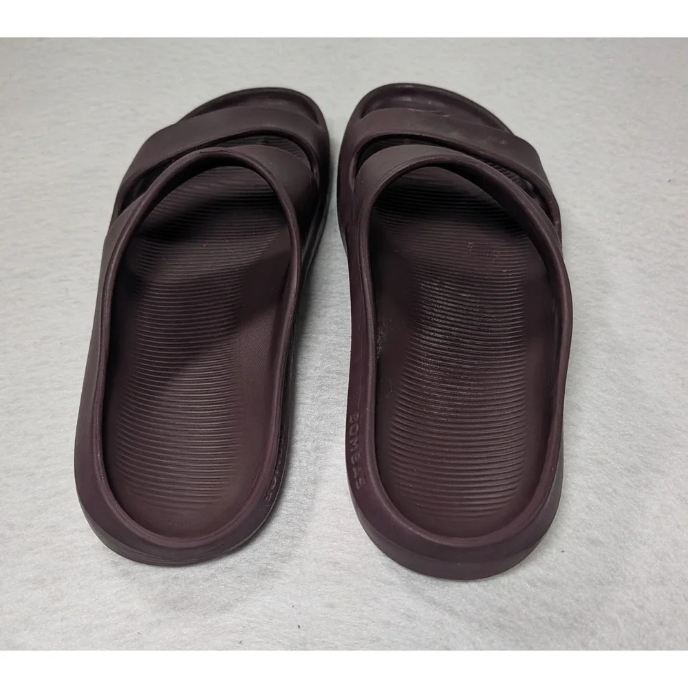 Bombas Friday Slides Mens 12 Plum Burgundy Two Strap Foam Sandals Comfort Shoes
